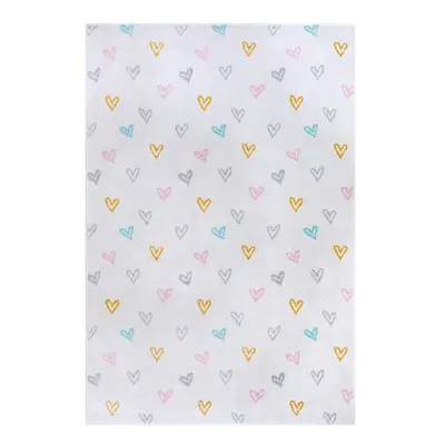 Bílý dětský koberec 160x235 cm Hearts – Hanse Home