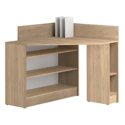 Pracovní stůl s deskou v dubovém dekoru 94x94 cm Wall – TemaHome