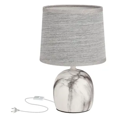 Světle šedá stolní lampa s textilním stínidlem (výška 25 cm) Adelina – Candellux Lighting