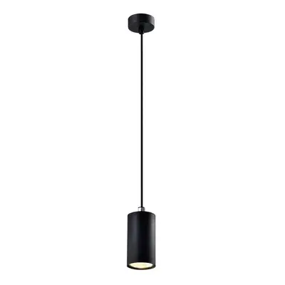 Černé závěsné svítidlo s kovovým stínidlem ø 7 cm Tubo – Candellux Lighting