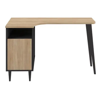 Rohový pracovní stůl s deskou v dubovém dekoru 67x120 cm Nook – TemaHome