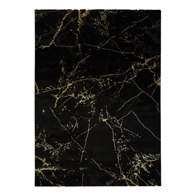 Černý koberec Universal Gold Marble, 60 x 120 cm