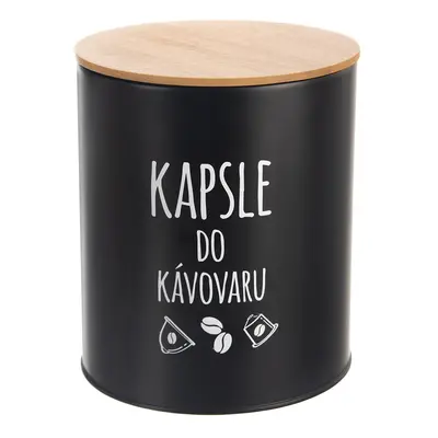 Černá dóza na kávové kapsle – Orion