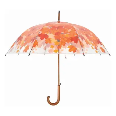 Transparentní holový deštník Esschert Design Ambiance Birdcage Fall Leaves, ⌀ 93 cm