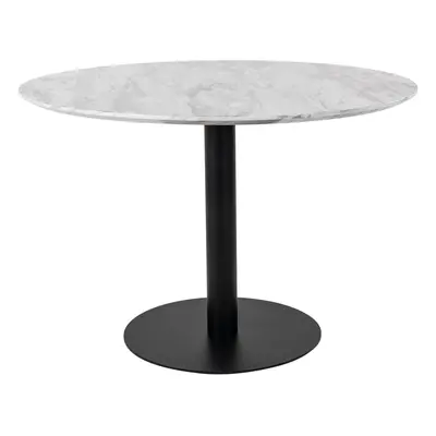 Kulatý jídelní stůl s deskou v dekoru mramoru ø 110 cm Bolzano – House Nordic