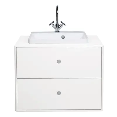 Bílá závěsná skříňka s umyvadlem bez baterie 80x62 cm Color Bath – Tom Tailor