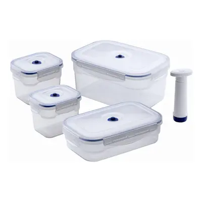 Set 4 boxů na potraviny a vakuové pumpy Compactor Food Saver