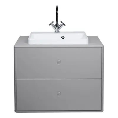 Šedá závěsná skříňka s umyvadlem bez baterie 80x62 cm Color Bath – Tom Tailor