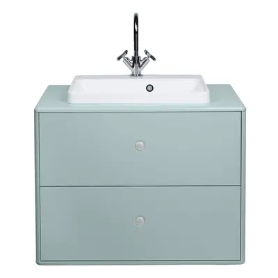 Závěsná skříňka s umyvadlem bez baterie v mentolové barvě 80x62 cm Color Bath – Tom Tailor