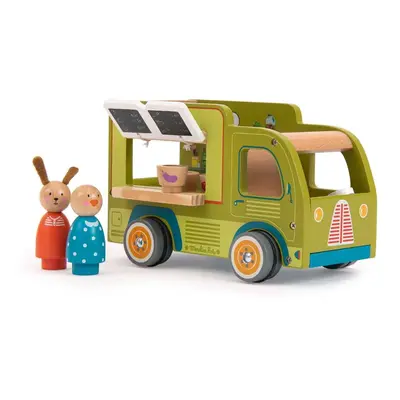 Dřevěné autíčko La Grande Famille Food Truck – Moulin Roty