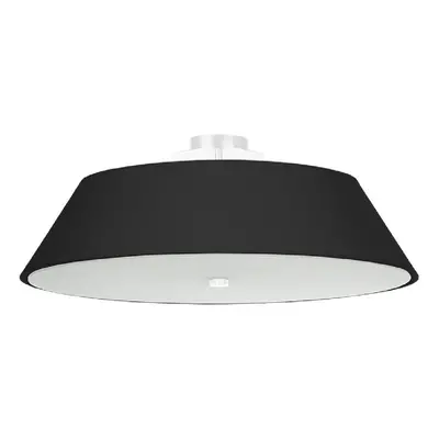 Černé stropní svítidlo se skleněným stínidlem ø 60 cm Hektor – Nice Lamps