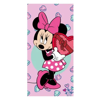 Růžová froté dětská osuška 70x140 cm Minnie – Jerry Fabrics