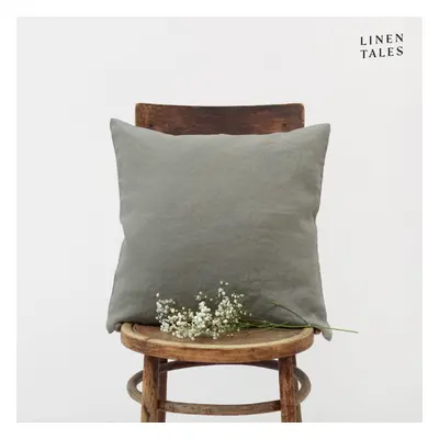 Lněný povlak na polštář 40x40 cm Khaki – Linen Tales