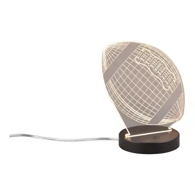 Černá LED stolní lampa (výška 21,5 cm) Football – Trio