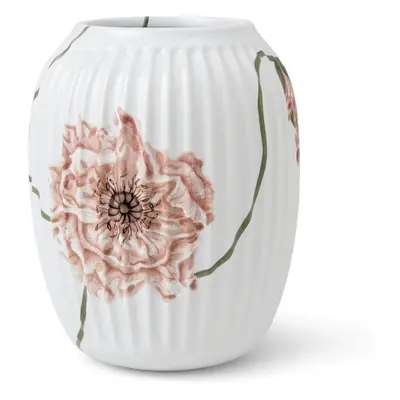 Bílá porcelánová váza Kähler Design Poppy, výška 21 cm