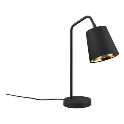 Černá stolní lampa s textilním stínidlem (výška 45 cm) Buddy – Trio