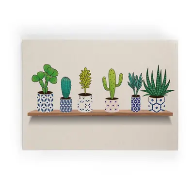 Obraz na plátně Really Nice Things Lino Cactus Shelve, 60 x 40 cm