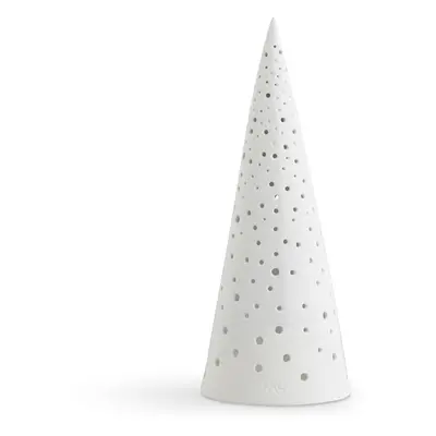 Bílý vánoční svícen z kostního porcelánu Kähler Design Nobili, výška 30 cm