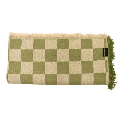 Zeleno-béžový přehoz na dvoulůžko 240x240 cm Green Checkerboard – Really Nice Things