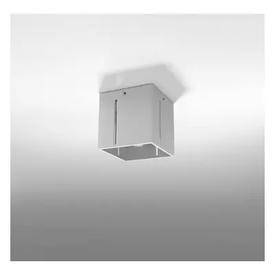 Šedé stropní svítidlo s kovovým stínidlem 10x10 cm Pax – Nice Lamps