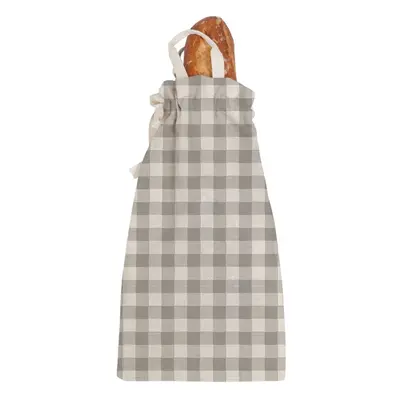 Látková taška na pečivo Really Nice Things Linen Bread Bag Grey Vichy