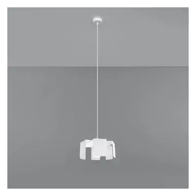 Bílé závěsné svítidlo s kovovým stínidlem ø 24 cm Rossario – Nice Lamps