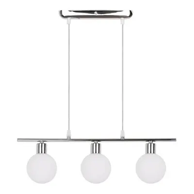 Závěsné svítidlo ve stříbrné barvě se skleněným stínidlem 10x52 cm Oden – Candellux Lighting