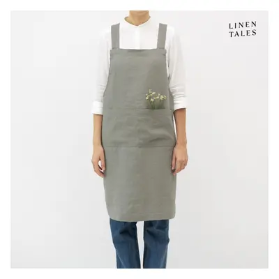 Lněná zástěra Khaki – Linen Tales