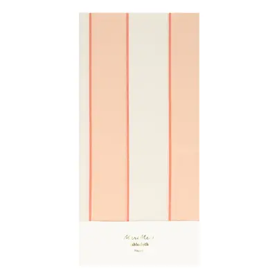 Ubrus 137x259 cm Peach Stripe – Meri Meri