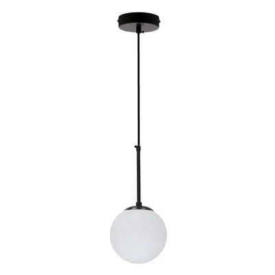 Černé závěsné svítidlo se skleněným stínidlem ø 15 cm Pompei – Candellux Lighting