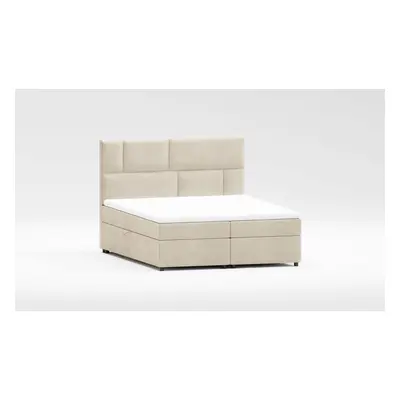 Béžová boxspring postel s úložným prostorem 160x200 cm Lola – Ropez