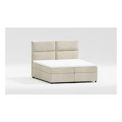 Béžová boxspring postel s úložným prostorem 180x200 cm Rico – Ropez