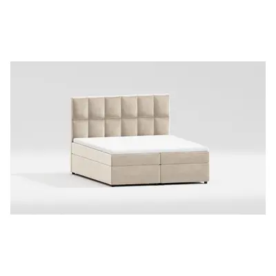 Béžová boxspring postel s úložným prostorem 160x200 cm Flip – Ropez