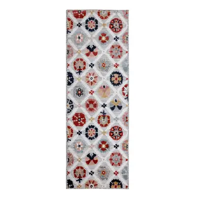 Šedý venkovní koberec běhoun 230x80 cm Flora - Flair Rugs