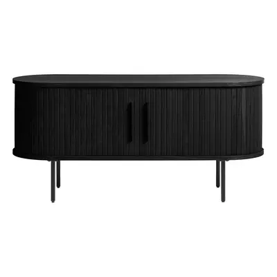 Černý TV stolek v dekoru dubu 120x56 cm Nola – Unique Furniture