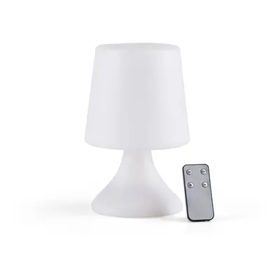 Bílá LED stolní lampa na dálkové ovládání (výška 25,5 cm) Midnat – Villa Collection