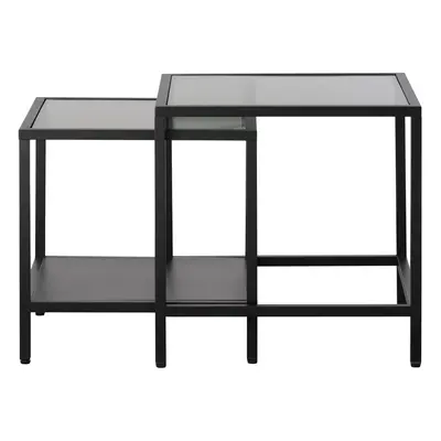 Skleněné odkládací stolky v sadě 2 ks 50x50 cm Bronco – Unique Furniture