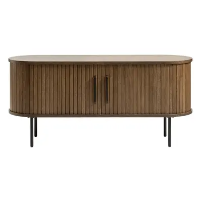 Hnědý TV stolek v dekoru dubu 120x56 cm Nola – Unique Furniture