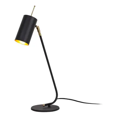 Stolní lampa v černé a zlaté barvě s kovovým stínidlem (výška 55 cm) Sivani – Opviq lights