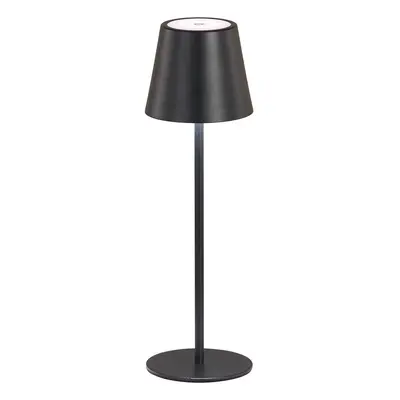 Černá LED stolní lampa s kovovým stínidlem (výška 36,5 cm) Viletto – Fischer & Honsel