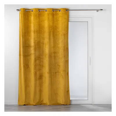 Žlutý sametový závěs 140x240 cm Analia – douceur d'intérieur