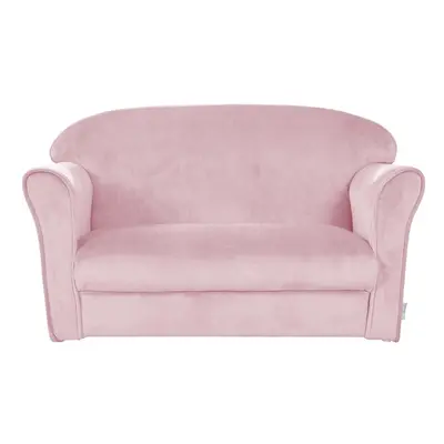 Světle růžová sametová dětská pohovka 78 cm Lil Sofa – Roba