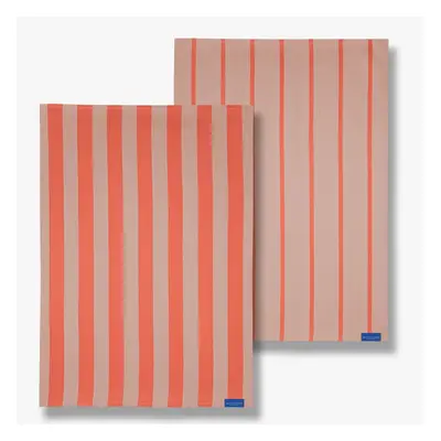 Bavlněné utěrky v sadě 2 ks 50x70 cm Stripes – Mette Ditmer Denmark