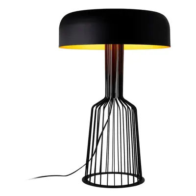 Černá stolní lampa s kovovým stínidlem (výška 57 cm) Fellini – Opviq lights