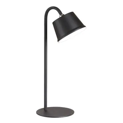 Černá LED stolní lampa s kovovým stínidlem (výška 34 cm) Voet – Fischer & Honsel