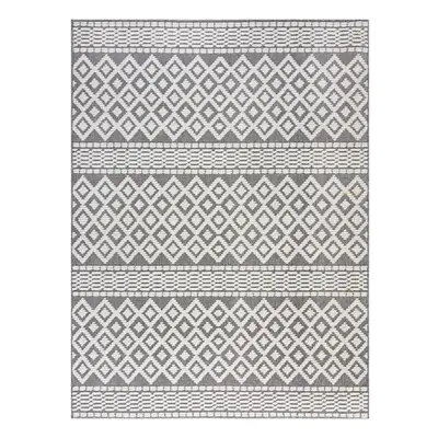 Šedý pratelný koberec z žinylky 80x160 cm Jhansi – Flair Rugs