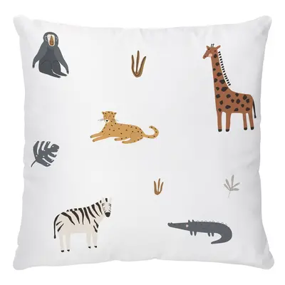 Dětský povlak na polštář z bavlněného saténu 45x45 cm Safari Animals – Butter Kings