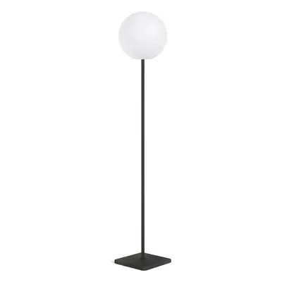 Bílo-černá LED stojací lampa na dálkové ovládání (výška 120 cm) Dinesh – Kave Home