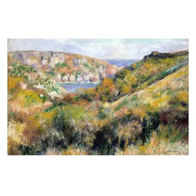 Reprodukce obrazu Auguste Renoir - Hills around the Bay of Moulin Huet, Guernsey, 60 x 40 cm