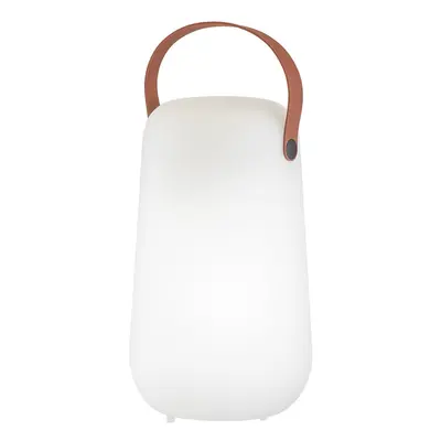 Bílo-hnědá LED stolní lampa (výška 26 cm) Collgar – Fischer & Honsel